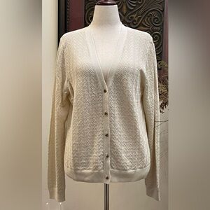 NWT - GAP Cream Button Up Cardigan - XL